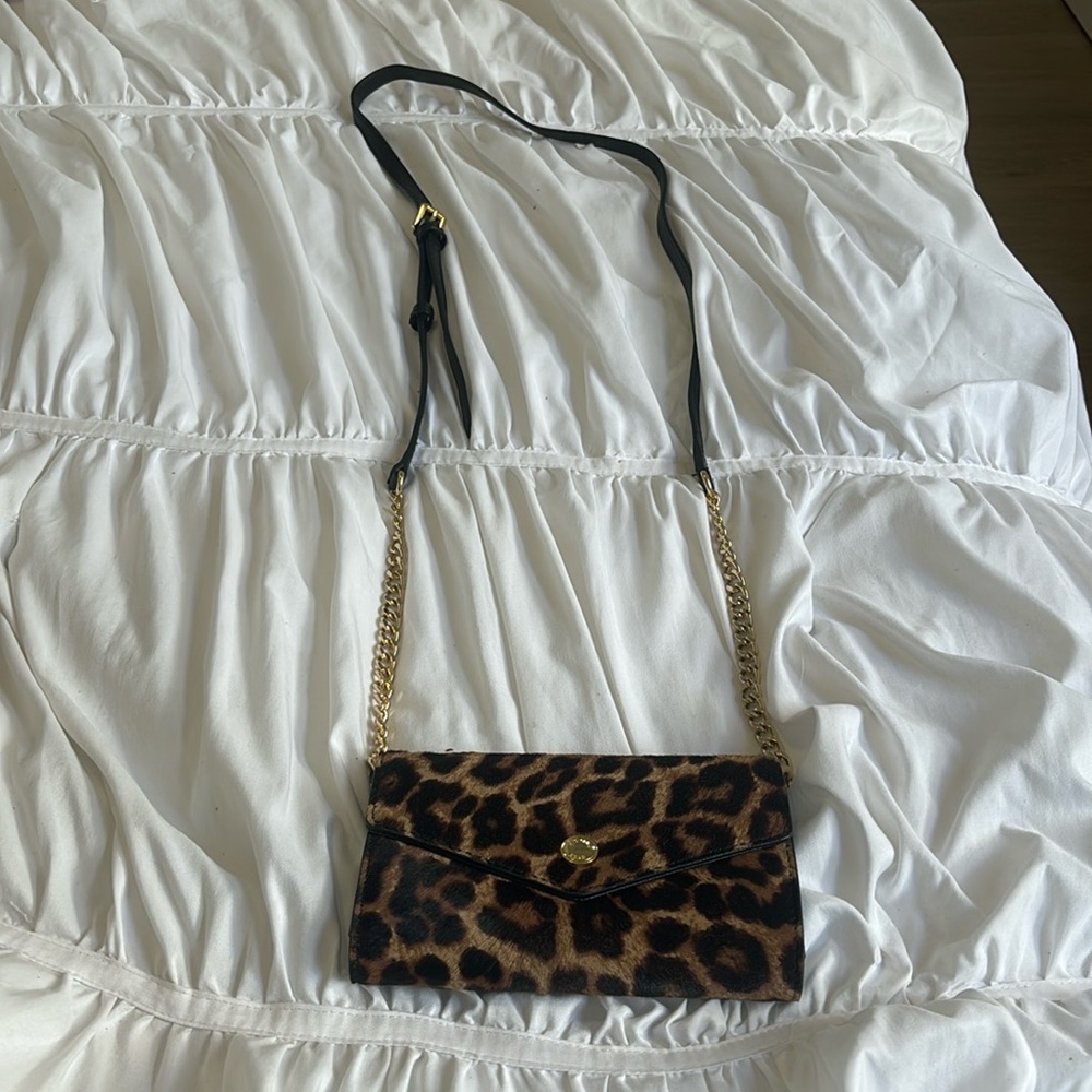 Michael Kors Leopard Crossbody Wallet Bag
